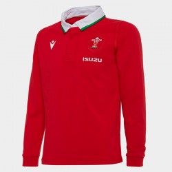 Camisola Galesa Rugby Classic Equipamento Primeiro 2020-2021 Manga Comprida